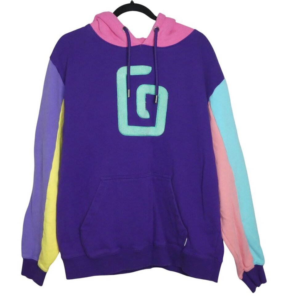 Karl Jacobs Enchantment Color Block Hoodie Pullover Sweatshirt‎ Mens XL